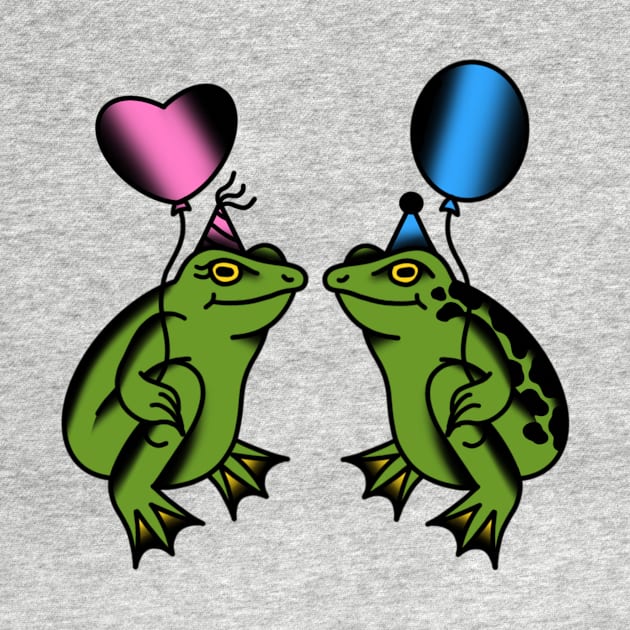 Party Frogs by drawingsbydarcy